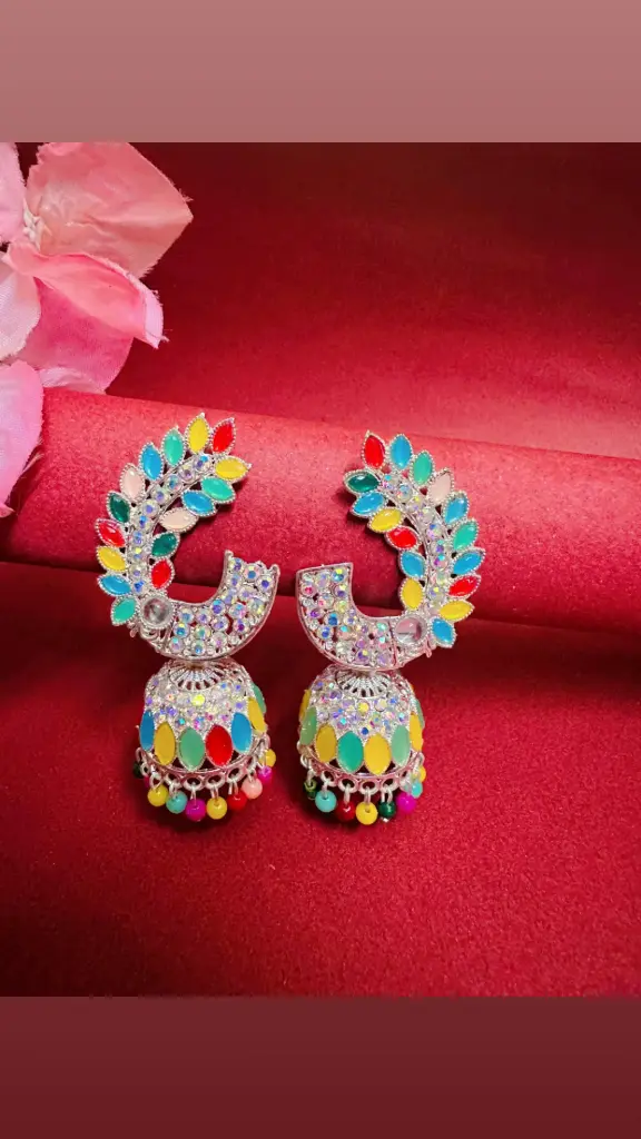 multicolor jhumka 