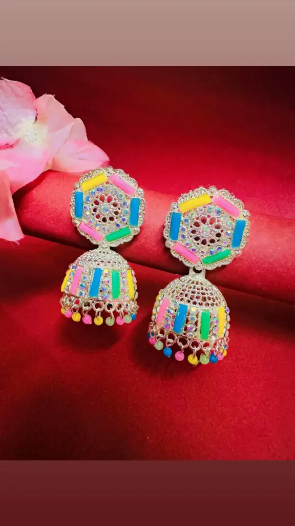 Multicolor jhumka
