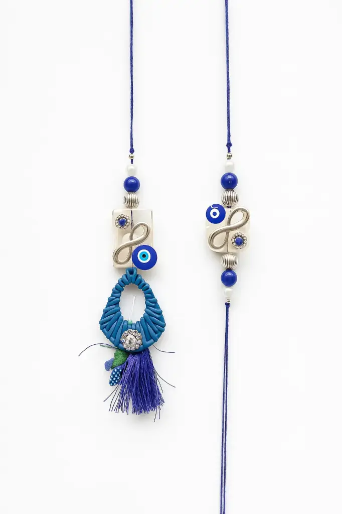 Evil eye amulets bhaiya bhabhi rakhi set