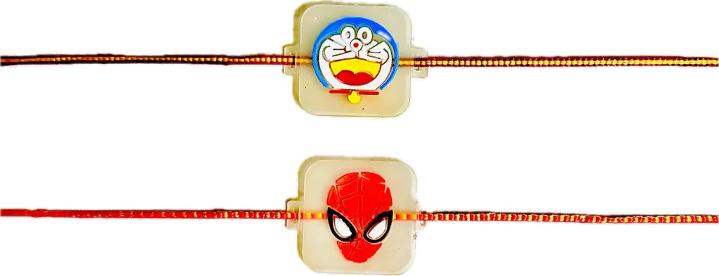 SET of 2 Adjustable Led Light Rakhi Band With Marvel-Inspired Rakhi