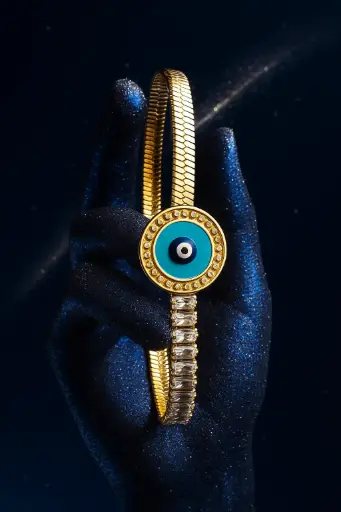 Anti Tarnish Evil Eye Bracelet