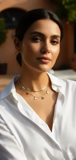 Anti Tarnish Multi Color Clover Layered Necklace