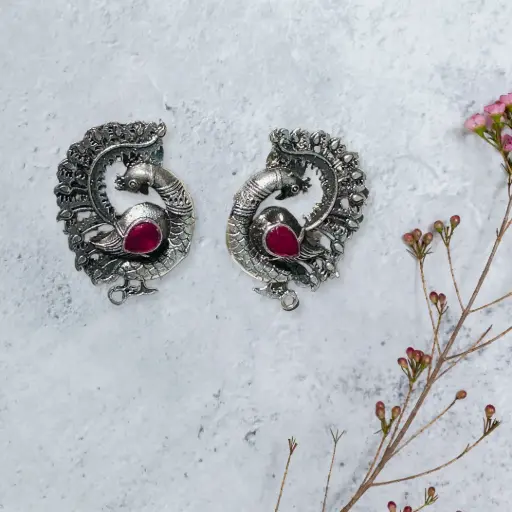 Peacock earring
