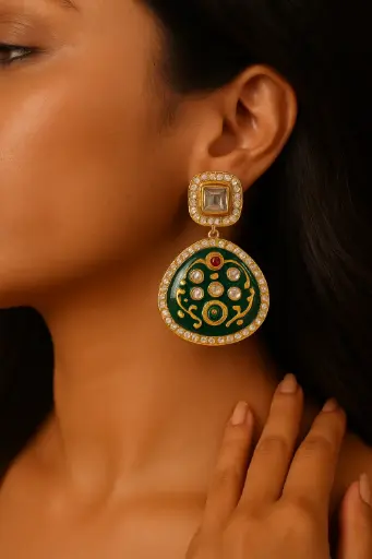 Tanjore art earring