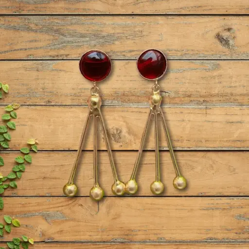 Monoliza stone earring