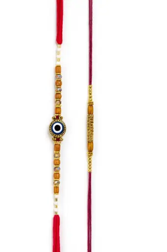 Set of two rakhi combo with Roli chawal