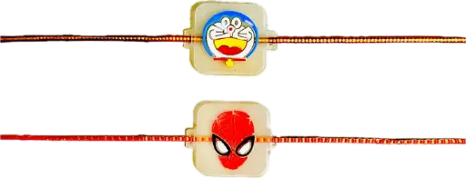 SET of 2 Adjustable Led Light Rakhi Band With Marvel-Inspired Rakhi