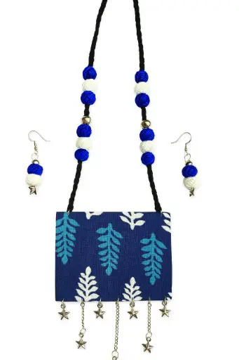 Fabric long necklace