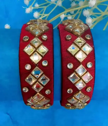Red silk thread bangle