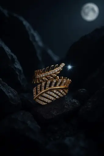 Anti Tarnish Golden Diamond  Ring